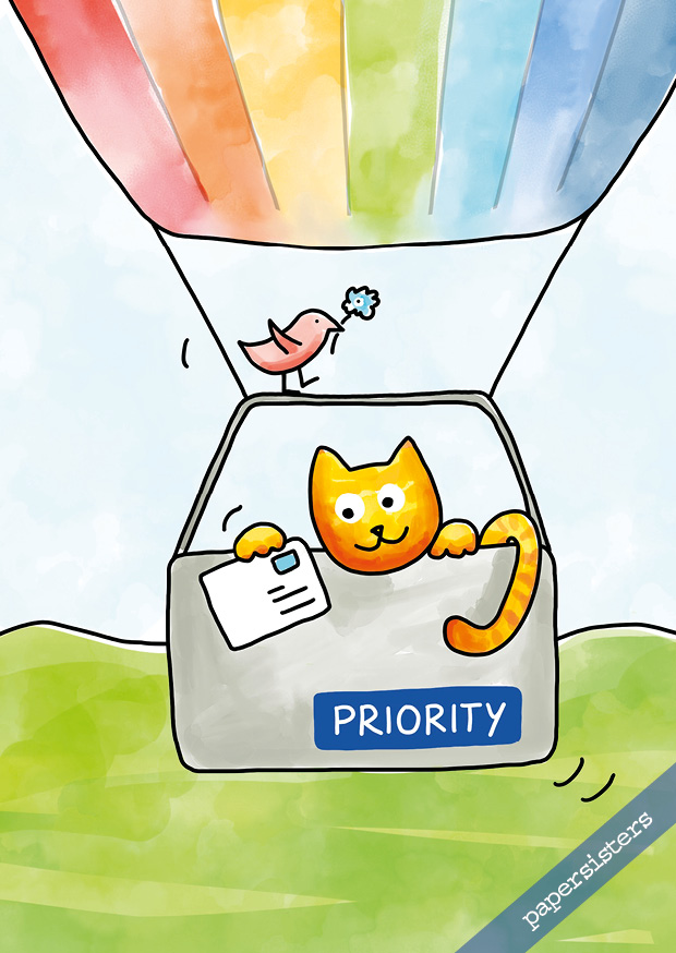 papersisters-Just-Cats-Postkarte-Postcard-Balloon-Mail