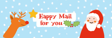 S* Sticker Happy Christmas Mail 55x15 5er