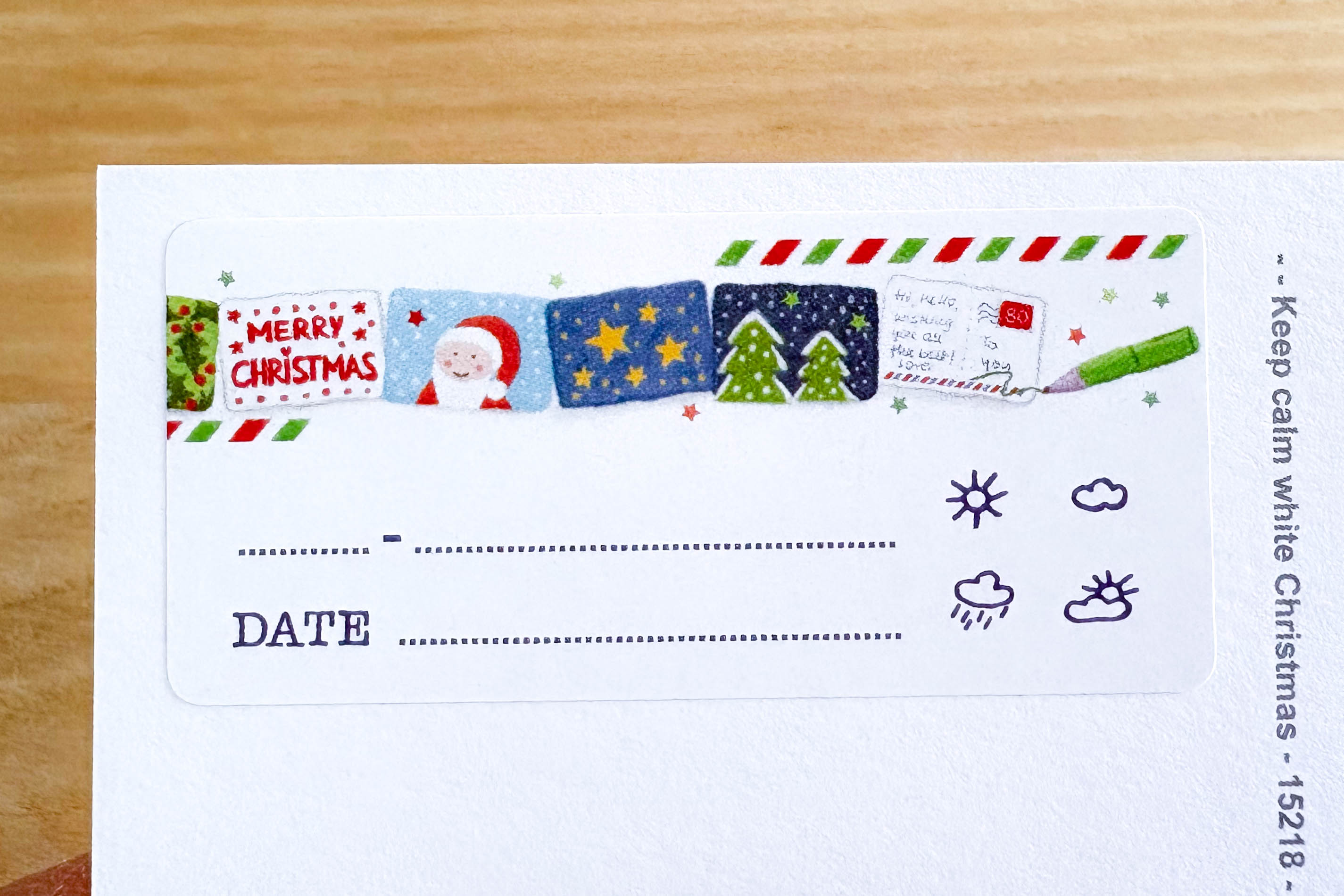 Postcard ID Sticker Set Christmas Postcards 