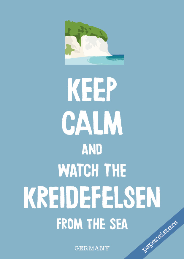 papersisters-Keep-calm-Kreidefelsen-Postkarte Keep calm Kreidefelsen  - No.19