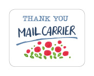 S* Sticker Thank you Mail Carrier - 5er